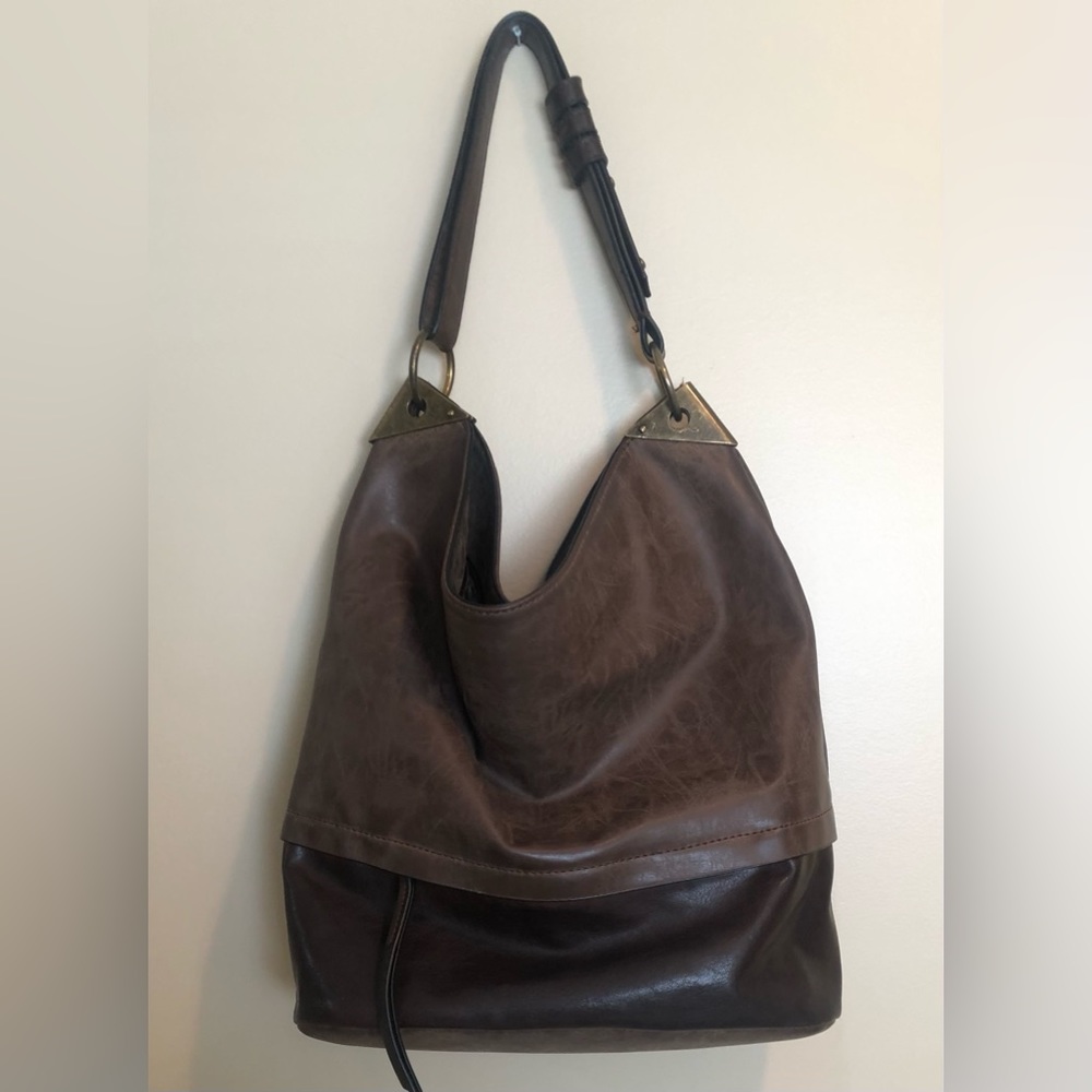 Joy Susan Accessories Oatmeal Bucket purse.